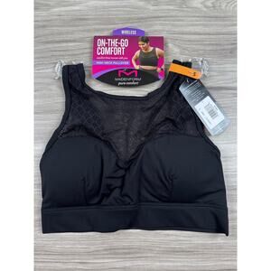 Maidenform Pure Comfort High-Neck‎ Wireless Pullover Bra – Black, Small, NWT